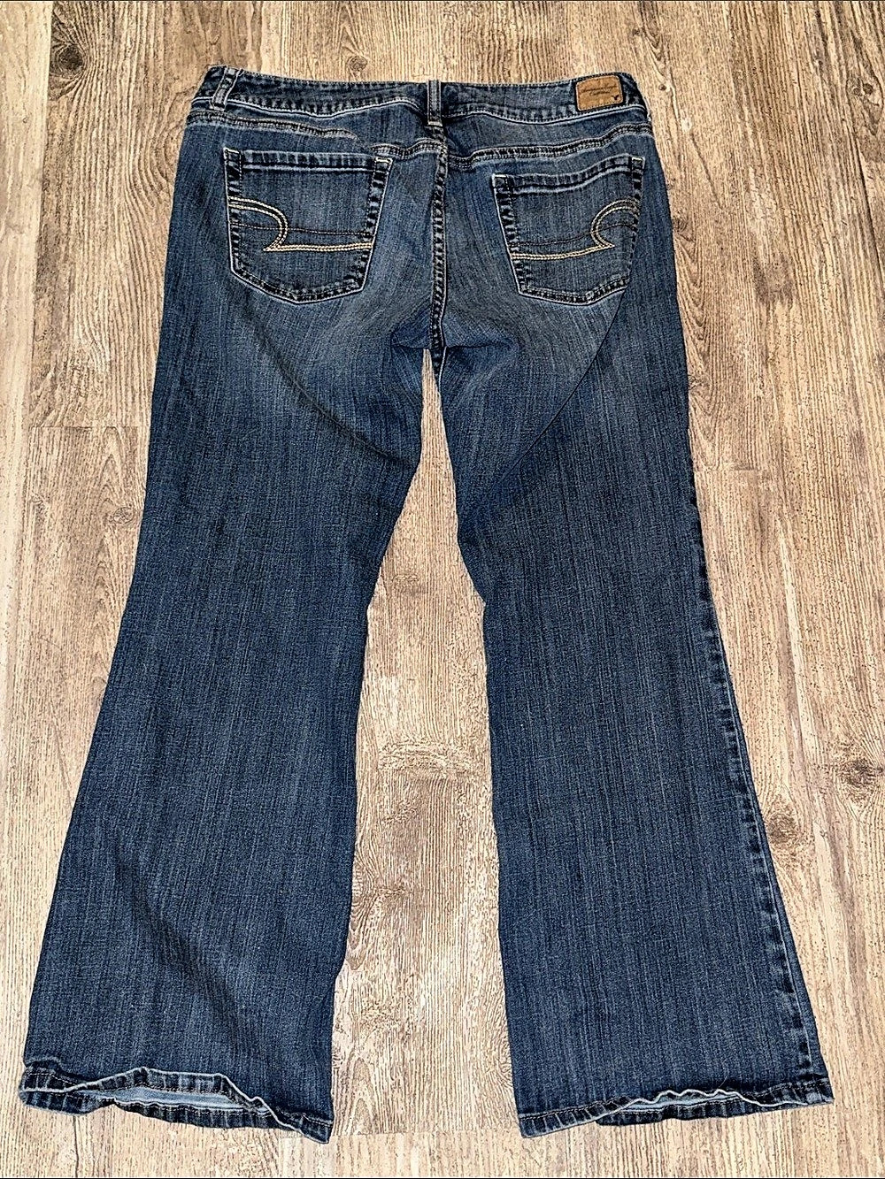 American Eagle Boyfriend Boot Cut Jeans Blue Waist 12